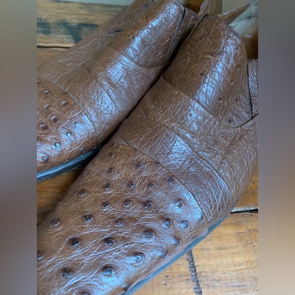 JE-VER real leather ostrich shoesMexico Size 28.5 US Men's size 10.5? - Picture 3 of 13